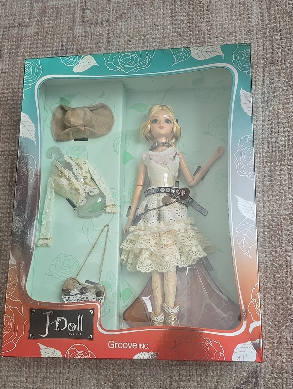 J Doll Blonde Lace Dress Doll with Accessories